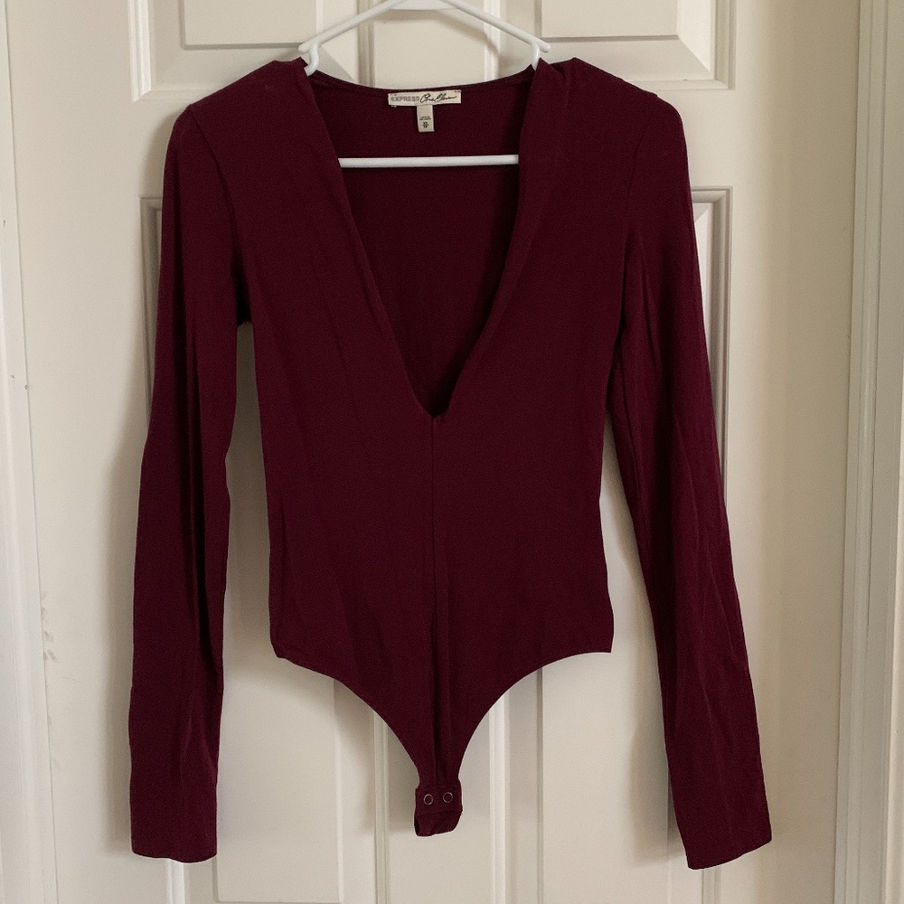 NWOT Express One Eleven Plunge Bodysuit XS